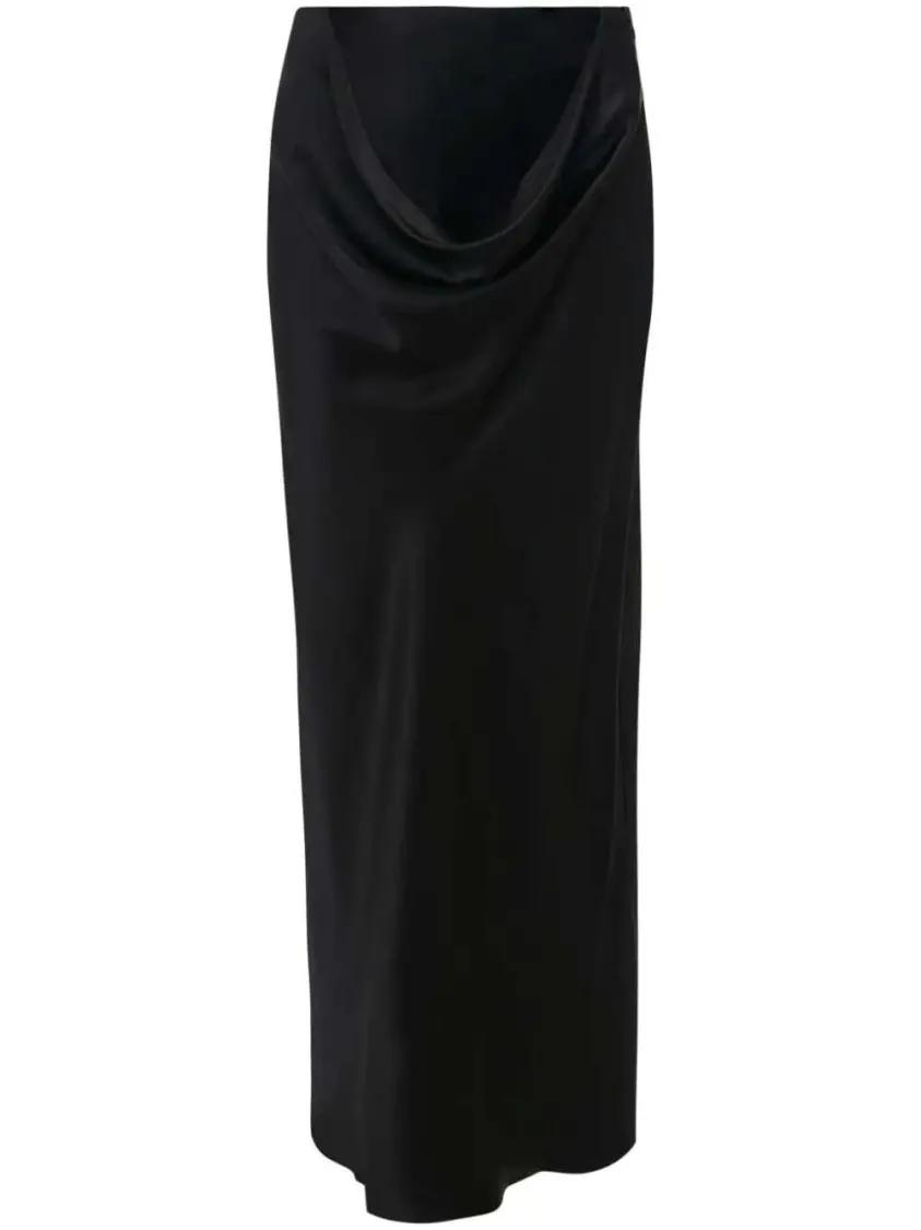 Thumbnail - J.W.Anderson - Draped Silk Maxi Skirt - Größe 12 - schwarz