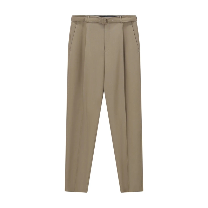 Saint Laurent  Slim-Fit Hose aus Wolle & Mohair beige