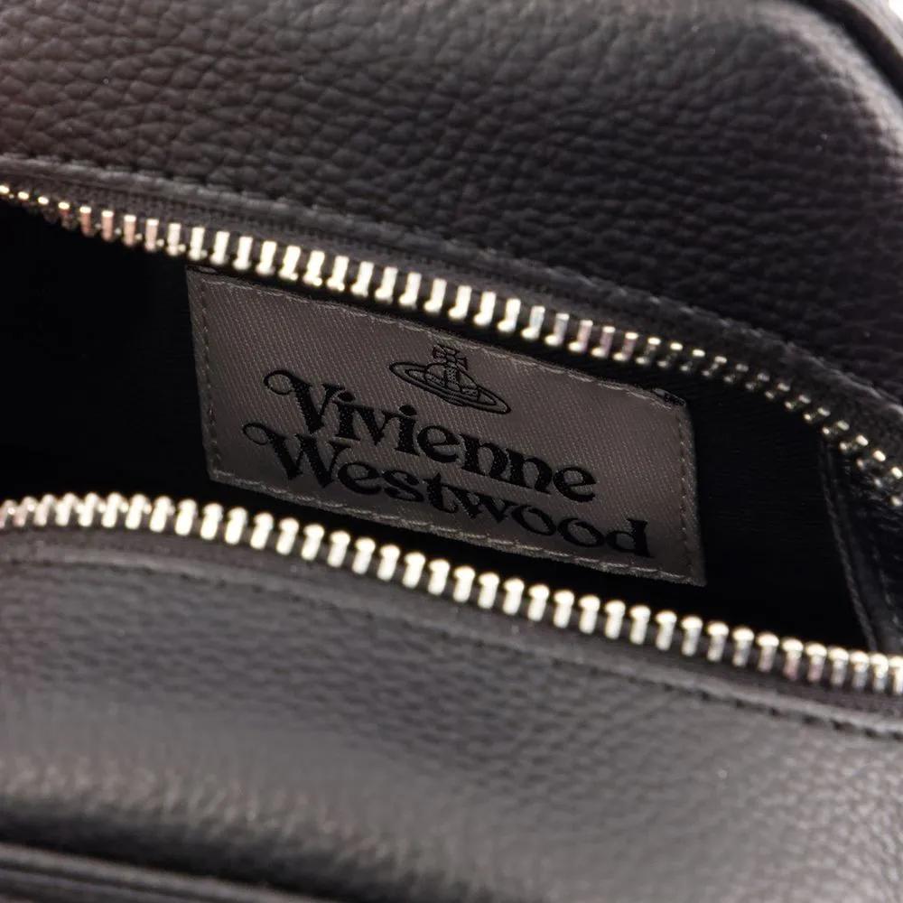 Vivienne Westwood Hobo bags Yasmine Small Crossbody Leather Black in zwart
