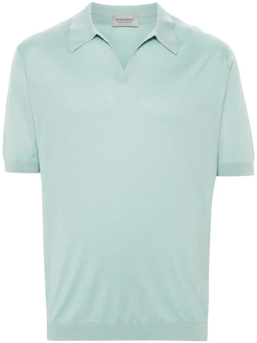 John Smedley - Mint Green Cotton Polo Shirt - Größe XL - grün