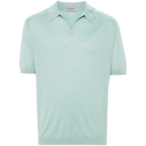 John Smedley Mint Green Cotton Polo Shirt Green Polo shirt