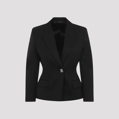 Givenchy Blazer Structured Black Virgin Wool Jacket Black