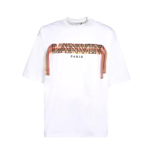 Lanvin White Embroidered Logo On The Front T-Shirt White 