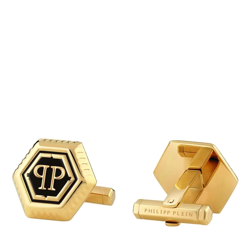 Philipp Plein Manschettenknöpfe Cufflinks Plein Icon gold