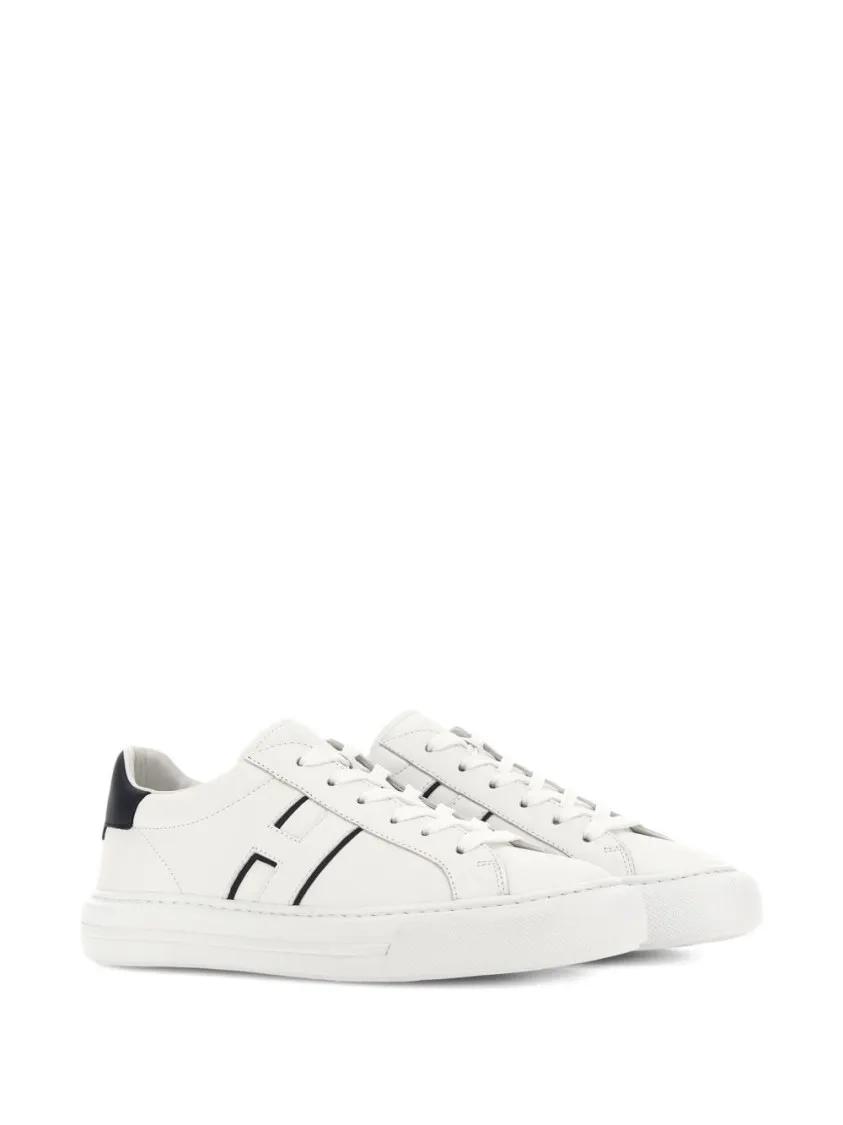 Thumbnail - Hogan Low-Top Sneaker - White Leather Sneakers With Logo Design And Rubber - Gr. 7_5 - in Weiß - für Damen