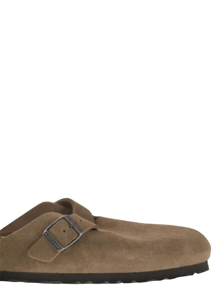 Thumbnail - Birkenstock Slipper & Pantoletten - Classic Suede Sabot With Adjustable Buckle - Gr. 41 (EU) - in Braun - für Damen