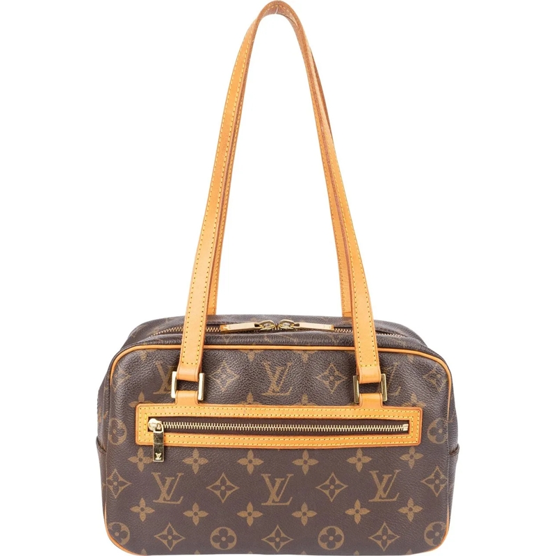 Louis Vuitton Schultertasche Louis Vuitton Canvas Monogram Cite MM Shoulder Bag braun