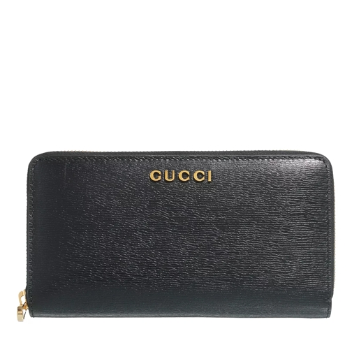 Gucci Wallet Black Portemonnaie mit Zip-Around-Reißverschluss