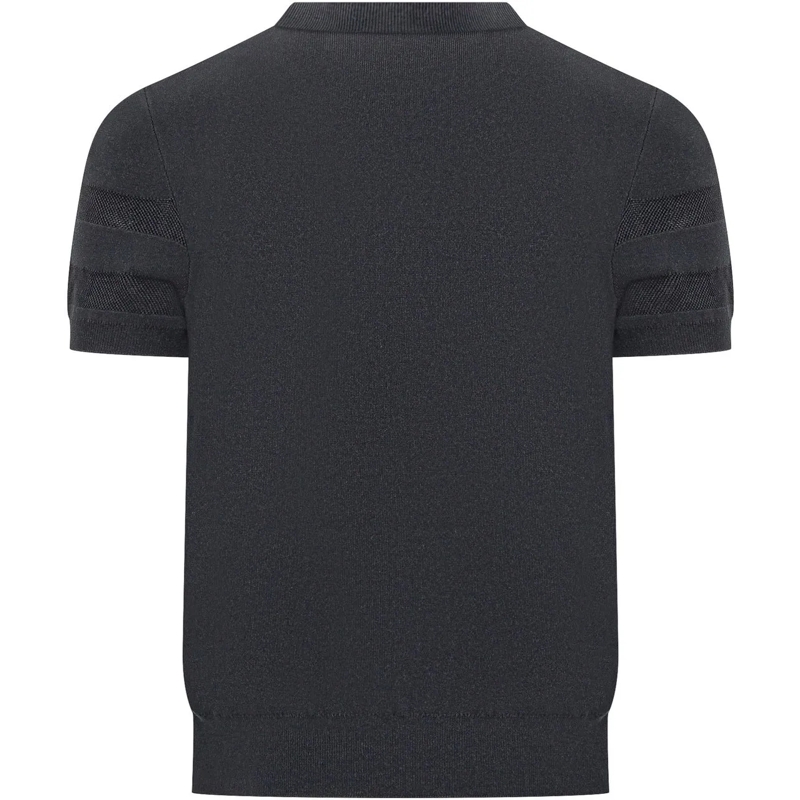 Givenchy  Maglia Girocollo a Manica Corta con Inserti a Rete schwarz(Image 2)