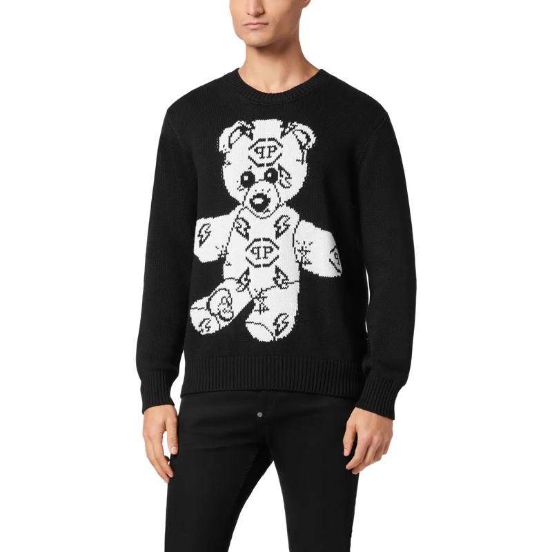 Philipp Plein  Rundhalspullover Teddy schwarz(Image 4)