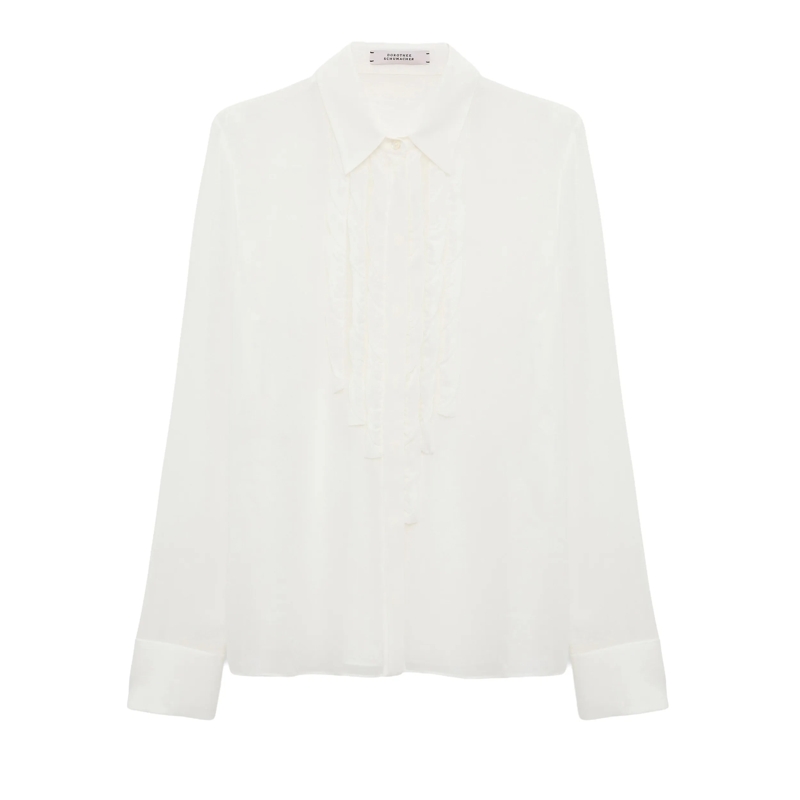 Dorothee Schumacher Top SHEER TWIST blouse camellia white