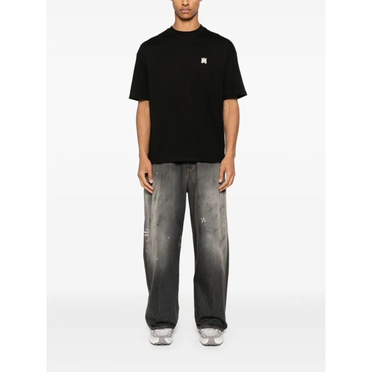 Tシャツ・カットソー Amiri Crew Neck T-Shirt With Chest Embroidery Amiri Crew Neck T-Shirt With Chest Embroidery Black | T-Shirts
