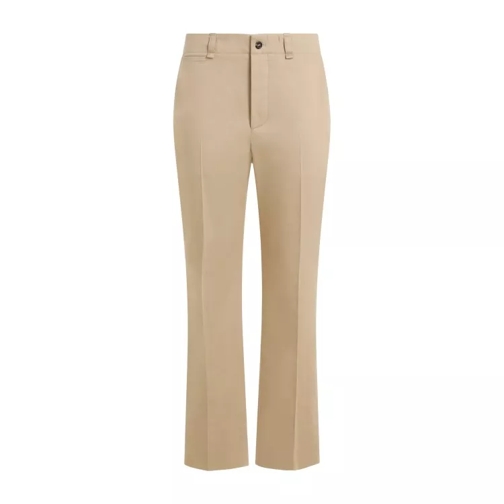 Saint Laurent Beige Cotton Pants Neutrals 