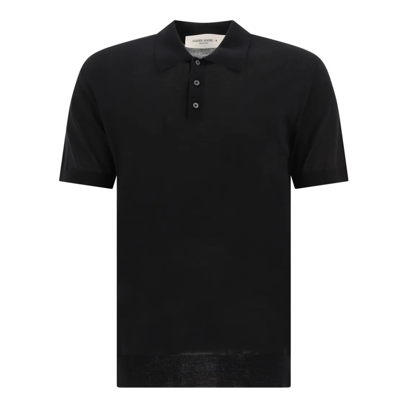 Golden Goose Polo shirt Merino Wool Polo Shirt Black