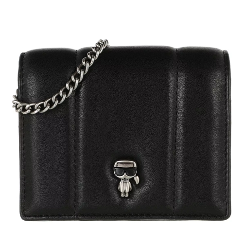 Karl Lagerfeld K/Ikonik Kuilt Sm Woc A999 Black Flap Wallet