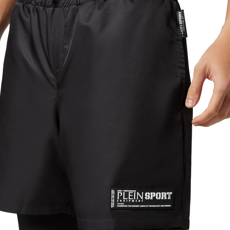 Plein Sport Leggings 2-In-1 Laufhose schwarz(Image 5)
