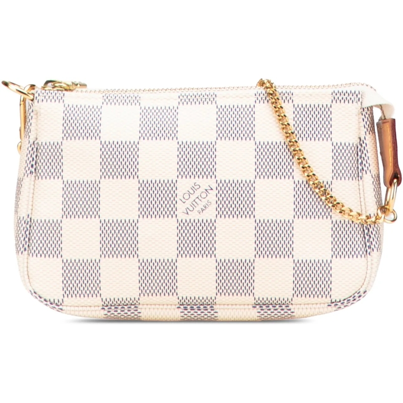 Louis Vuitton Fourre-tout Damier Azur Mini Pochette Accessoires weiß