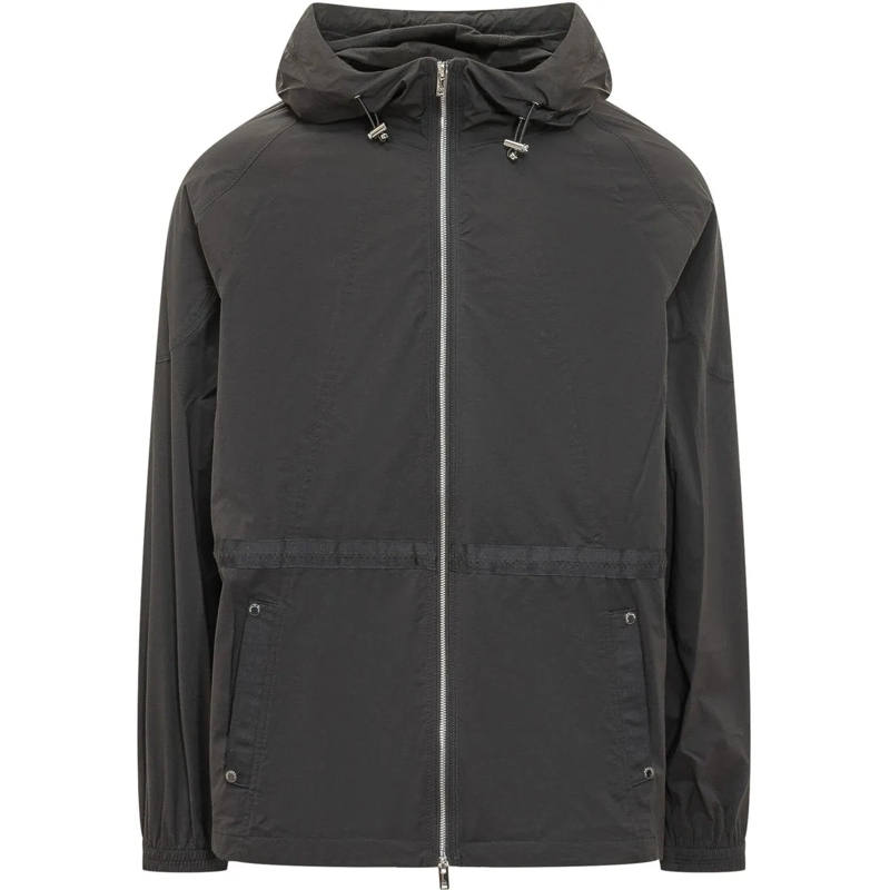 Moose Knuckles Daunenjacke Giacca con Cappuccio e Zip dunkelgrau