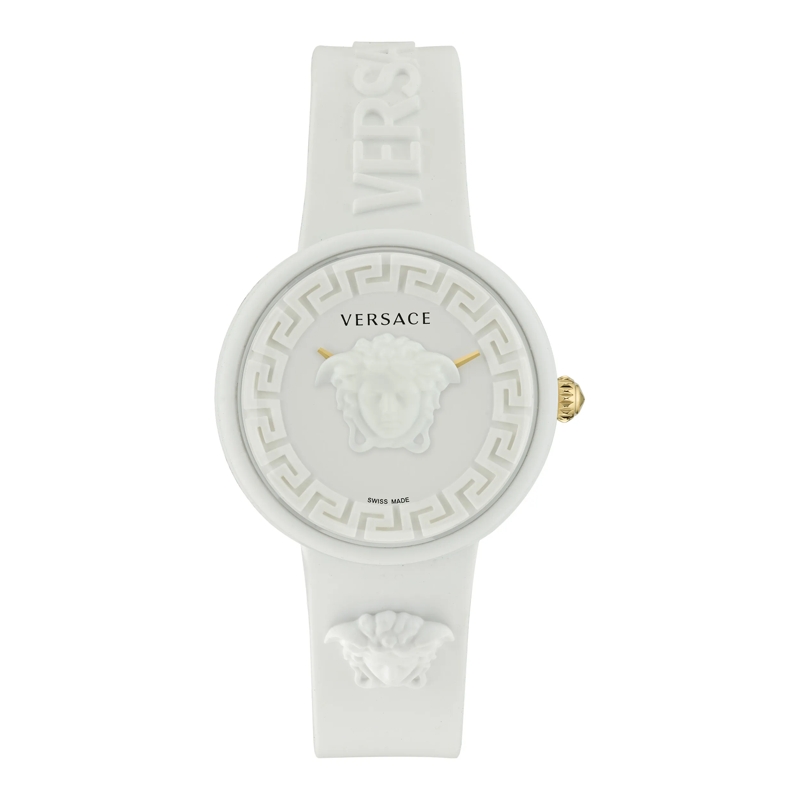 Versace Quarzuhr Quarz Analog Uhr Medusa Pop weiss