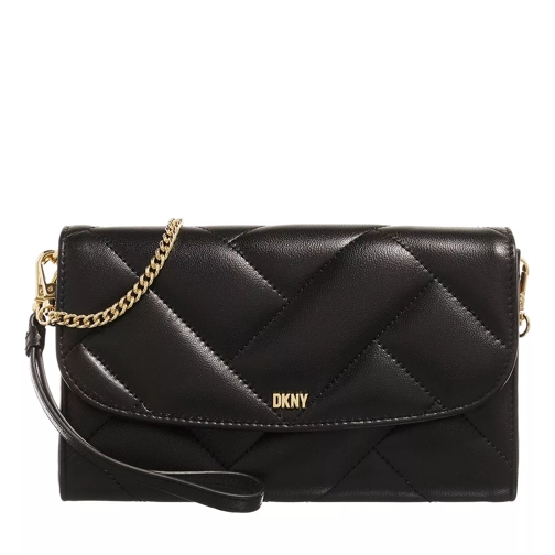 DKNY Sidney Black/Gold Wallet On A Chain