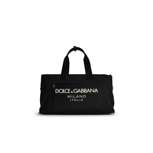 Dolce&Gabbana Black Nylon Duffel Bag Black Weekendväska