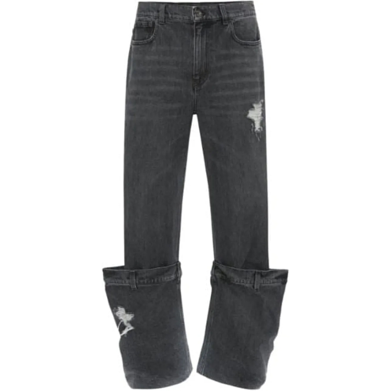 J.W.Anderson Slim-Fit-Jeans Bucket Jeans Grey grau