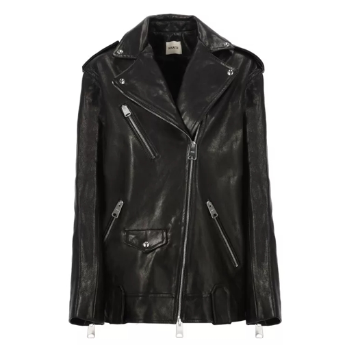 Khaite Black Leather Jacket Black 
