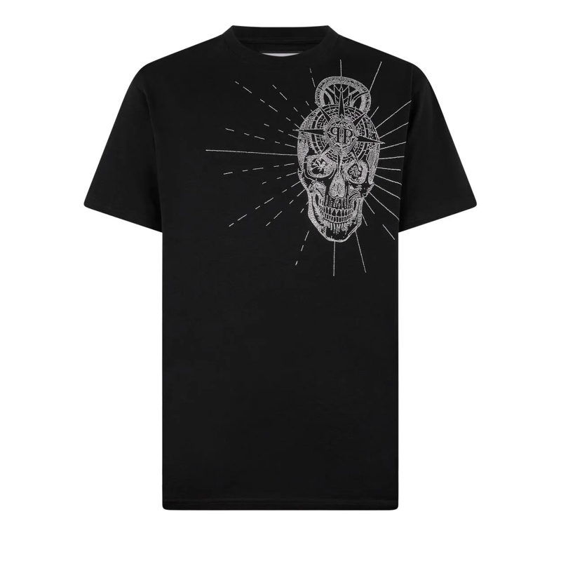 Philipp Plein T-Shirt Round Neck T-Shirt Skull Stones schwarz