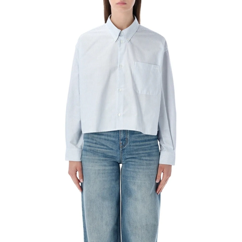 A.P.C. Overhemd Striped Cotton Shirt Blue