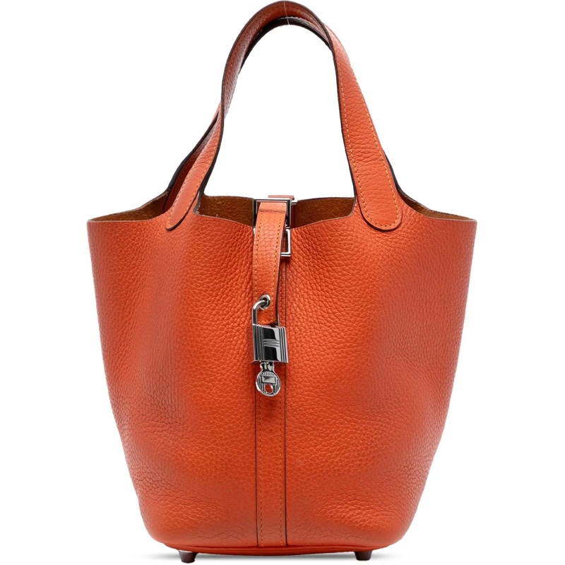 Hermès Tote Clemence Picotin Lock 18 orange