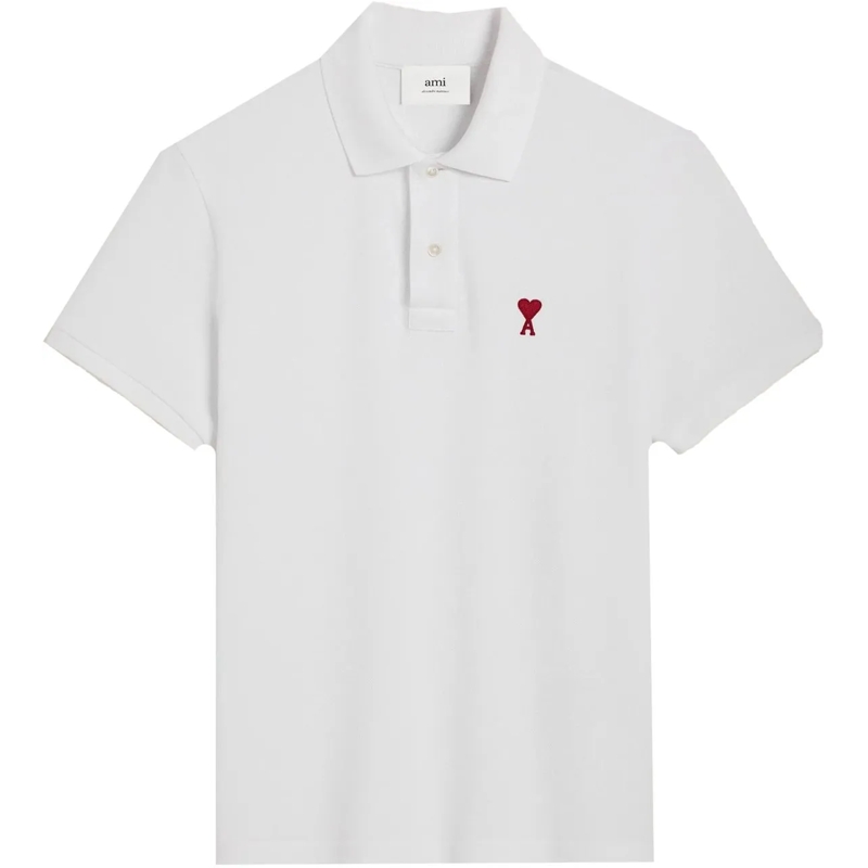 AMI Paris Poloshirt T Shirts & Polo's BFUPL001 760 Weiß(Image 3)