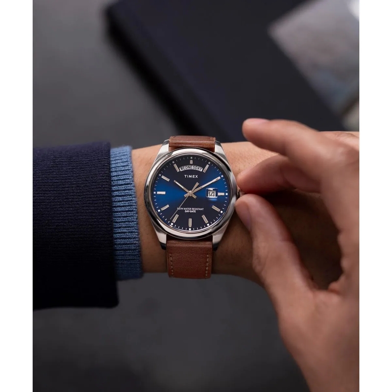 Timex Automatikuhr Quarz-Analoguhr Timex Legacy braun (Image 2)