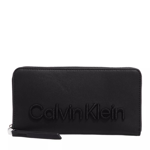 Calvin Klein Calvin Resort Z/A Wallet Lg Ck Black Portemonnaie mit Zip-Around-Reißverschluss