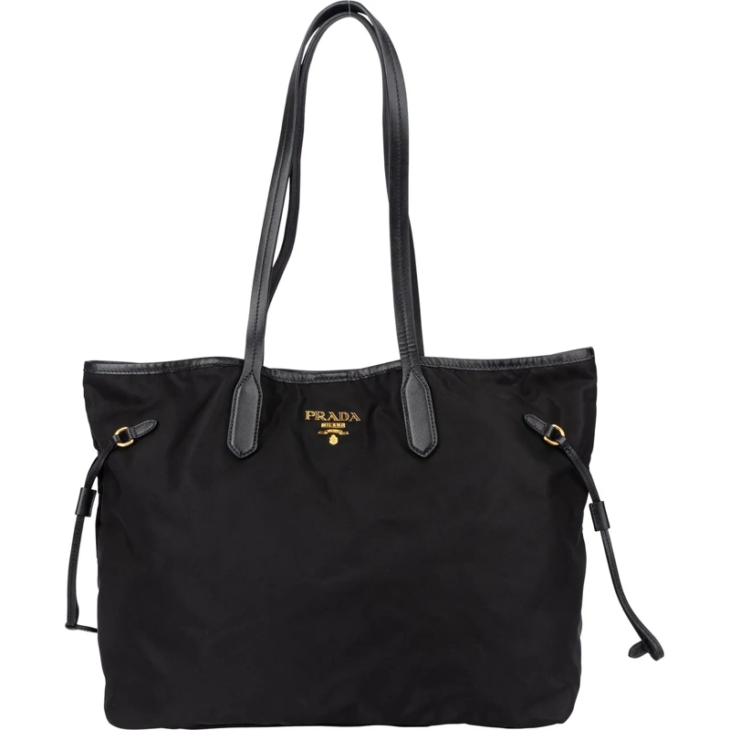 Prada Schultertasche Prada Black Nylon Handbag schwarz