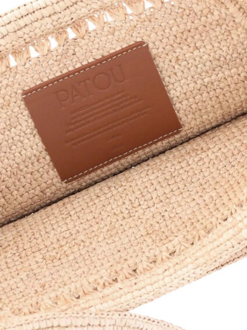 Patou Shoppers & Totes Small Trapeze Tote – Beige in beige