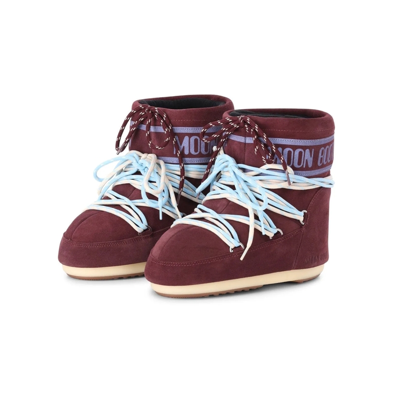 Moonboot Bottes d'hiver Mb Icon Low Suede Laces Burgundy