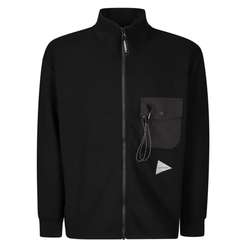 And Wander Pullover Technical Zip Jacket With Chest Pocket Black