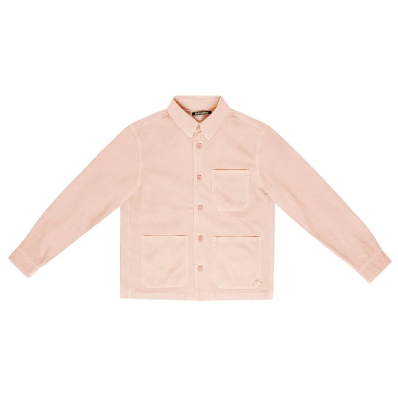Be Positive  Workwear-Inspired Jacket In Distressed Canvas Fabr Neutrals
