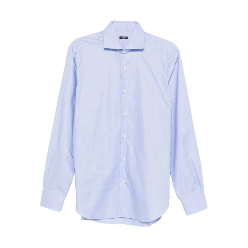 Barba Overhemd Light Blue Long-Sleeve Barba Shirt Blue