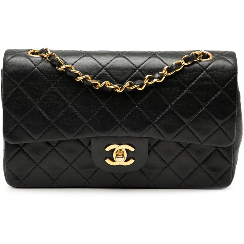 Chanel Schultertasche Small Classic Lambskin Double Flap schwarz