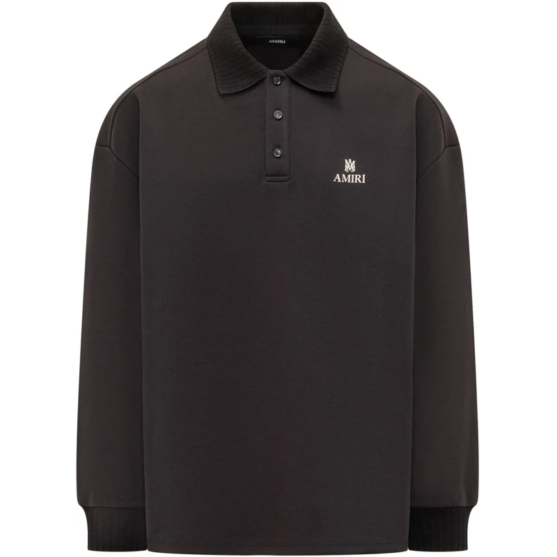 Amiri Polo Polo Oversize Con Ricamo schwarz
