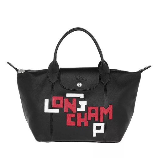 Longchamp Le Pliage S Leather Black Satchel