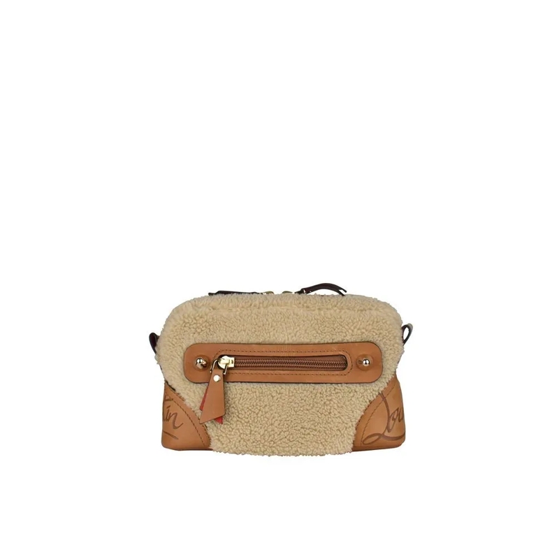 Christian Louboutin Gürteltasche Rectangular Beige Shearling Belt Bag Brown