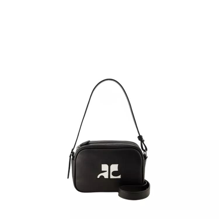 Courrèges Crossbody Bags - Réedition Camera Bag - Leather - Black - Gr. unisize - in Schwarz - für Damen