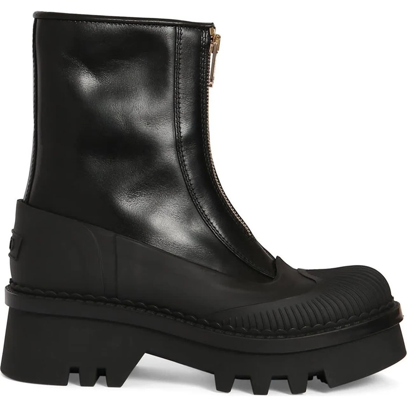 Chloé Bottes Raina Leather Boots Black