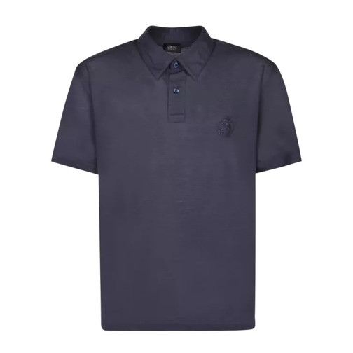 Brioni Wool Polo Shirt Blue 