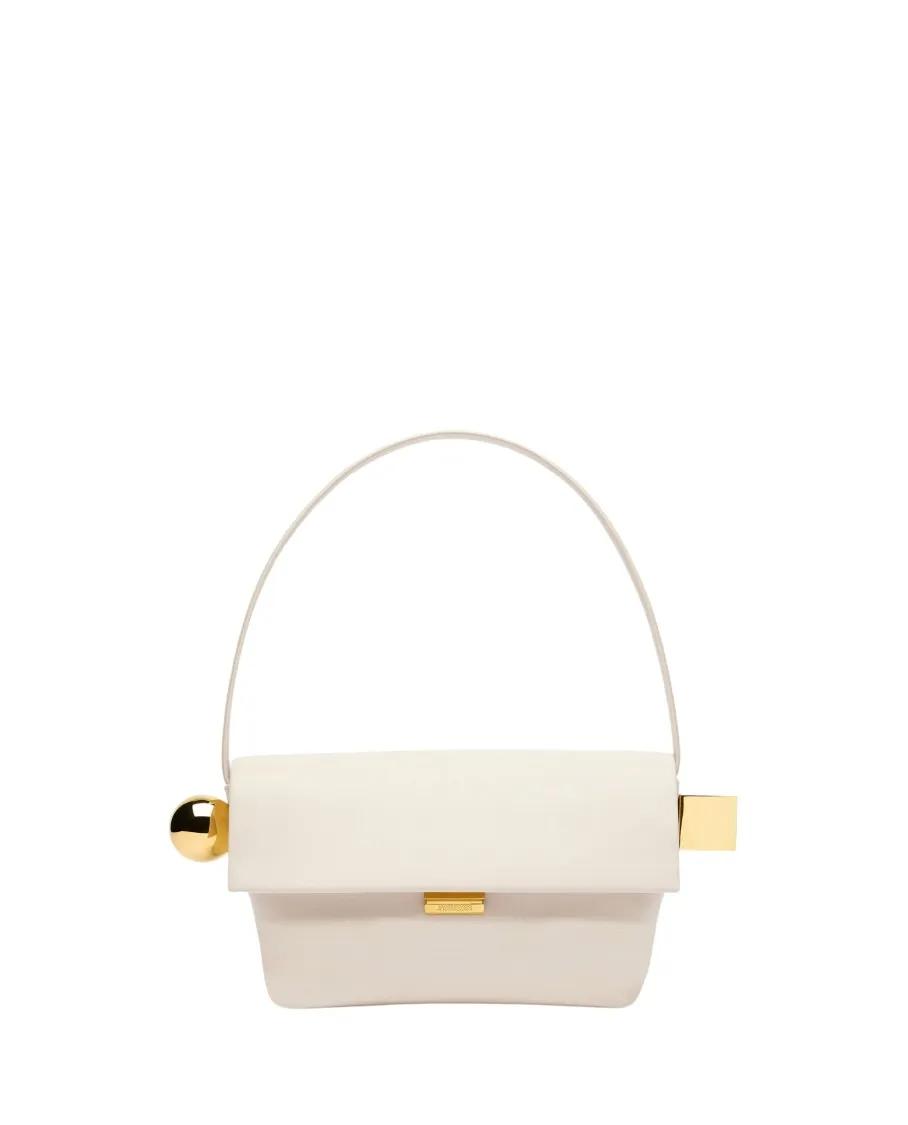 Jacquemus Shopper - Le Rond Carre Leather Shoulder Bag - Gr. unisize - in Beige - für Damen