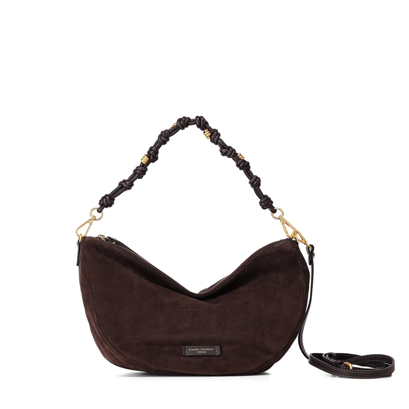 Gianni Chiarini Sac à bandoulière Tasche Cleo aus Veloursleder braun