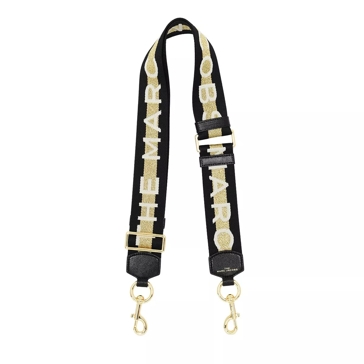 Marc Jacobs The Logo Webbing Bag Straps Gold Multi Schulterriemen
