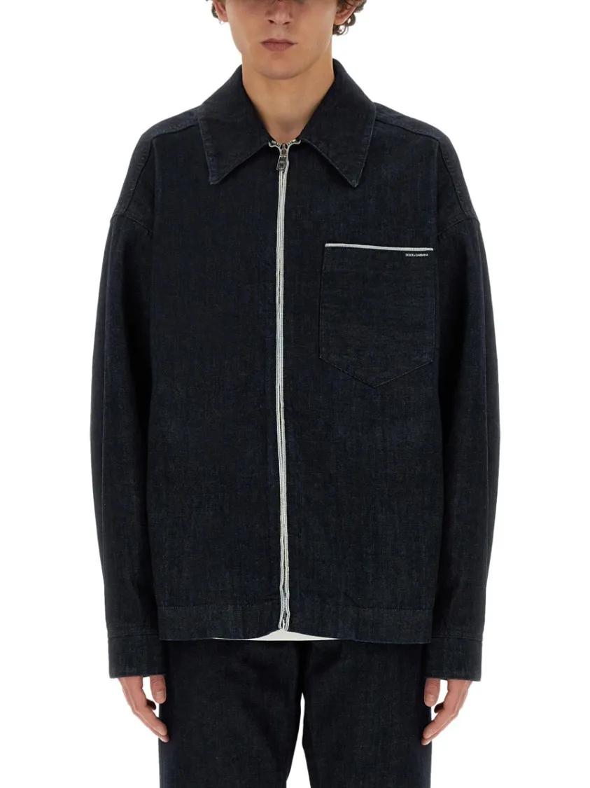 Thumbnail - Dolce&Gabbana - Selvedge Denim Blouson - Größe 46 - blau